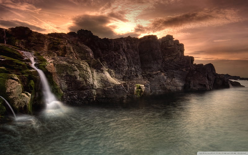 coastal waterfall-World most famous waterfall landscape, HD wallpaper