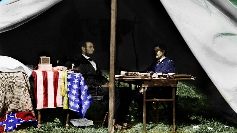 Abe Lincoln full color Antietam 1862, , lincoln, 1862, antietam, HD wallpaper