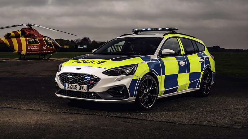 Ford Focus ST Estate Police 2019, HD wallpaper