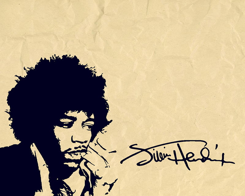Jimi Hendrix Signature, guitar, music, entertainment, legend, unique, signature, HD wallpaper