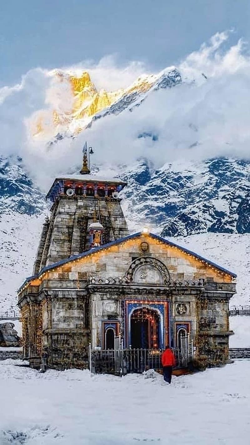 Kedarnath View In Ice Mountain, ice mountain, HD phone wallpaper ...