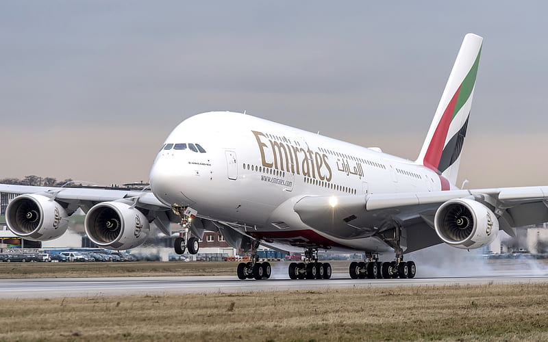 Airbus A380-800 Emirates, passenger plane, Airbus A380, civil aviation,  Airbus, HD wallpaper | Peakpx