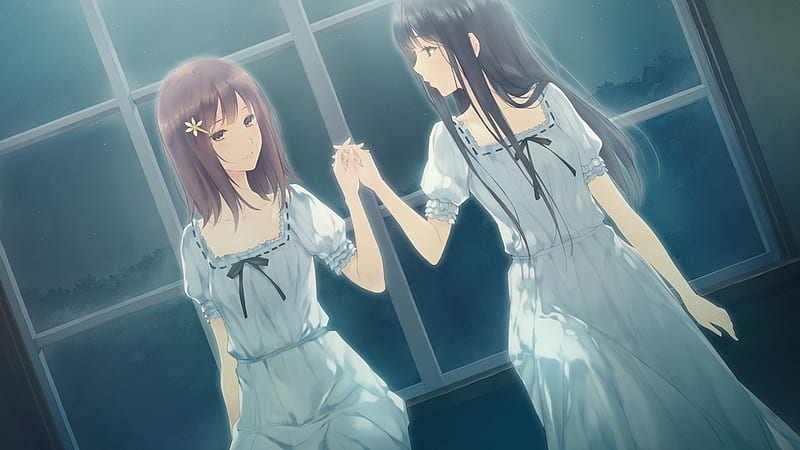 Suou And Mayuri, Flowers Le Volume sur Printemps, Love, Romance, Anime, Kousaka Mayuri, Le Volume sur Printemps, Suou, Shoujo-AI, Girl, Kousaka, Shirahane Suou, Yuri, Flowers, Shirahane, Mayuri, HD wallpaper