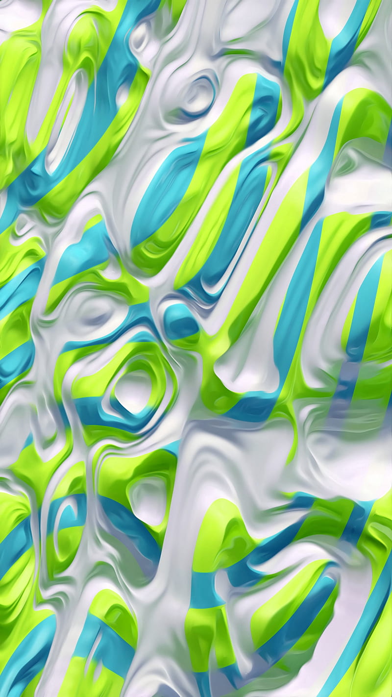 Green Blue White , saturated, bright, wavy, colorful, embossed, surface, HD phone wallpaper