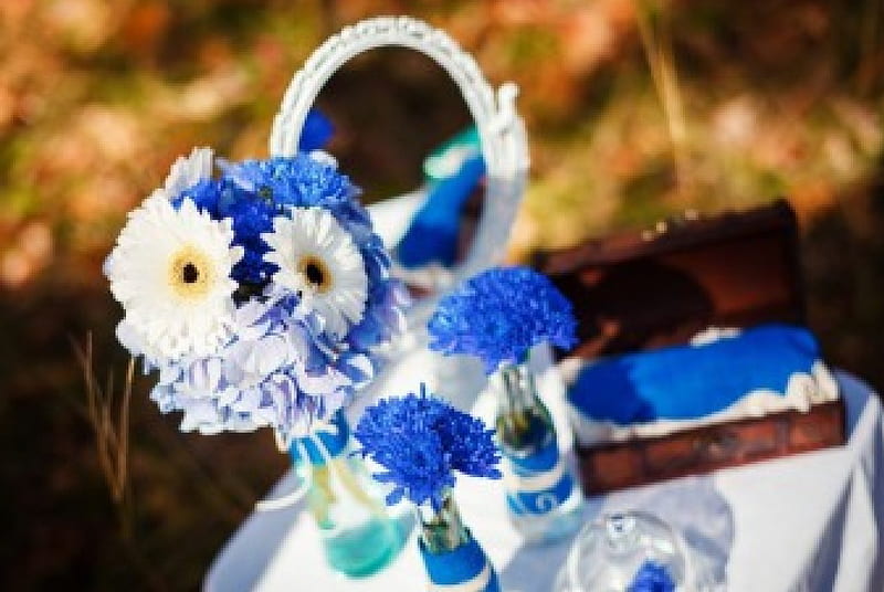 Flores azules, naturaleza muerta, día de la boda, ramo, novia, espejo,  Fondo de pantalla HD | Peakpx