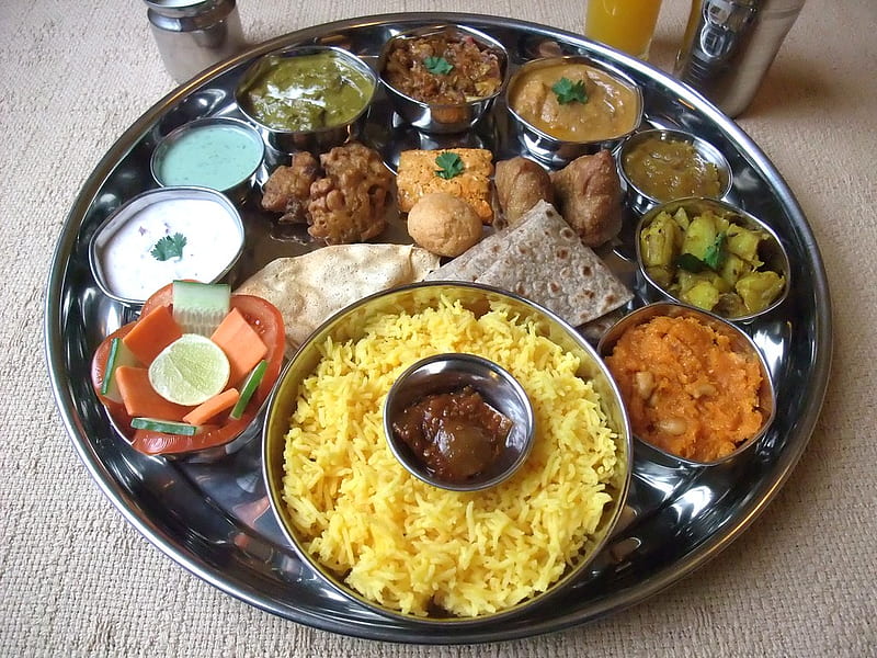INDIAN FOOD - North Indian Thali 21. NORTH INDIAN THALI Min, HD wallpaper