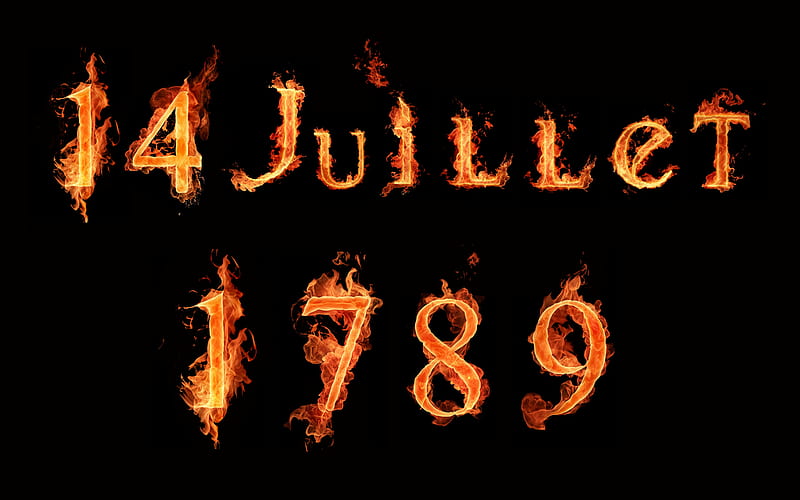 ------- 14 JUILLET 1789 -------, red, alphabet, yellow, numbers, bonito, 4th, revolution, year, flame, colored, color, july, happy 14th of july, letter, amazing, lovely, colors, black, collage, 1789, gift, abstract, number, fire, cool, flames, france, letters, awesome, funny, collages, writing, HD wallpaper