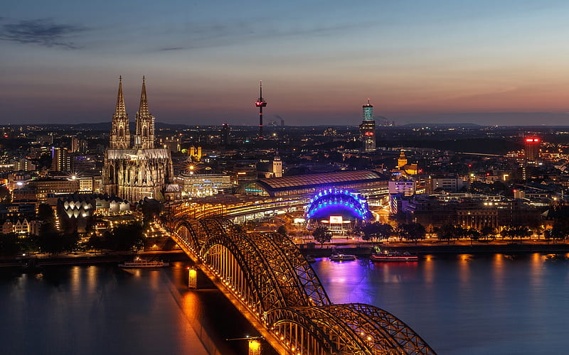 Cologne Germany, architecture, germany, bridges, cities, Cologne, HD wallpaper
