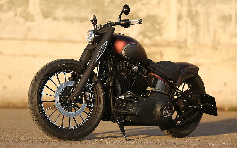 Harley-Davidson FXDR114, Thunderbike, chopper, motorcycle tuning, matte black motorcycle, american motorcycles, Custom Motorbike, Harley-Davidson, HD wallpaper