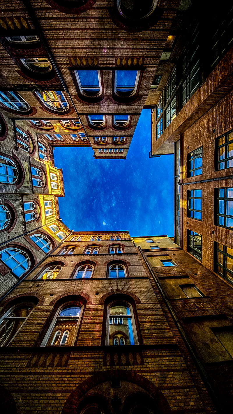 building, architecture, sky, bottom view, HD phone wallpaper