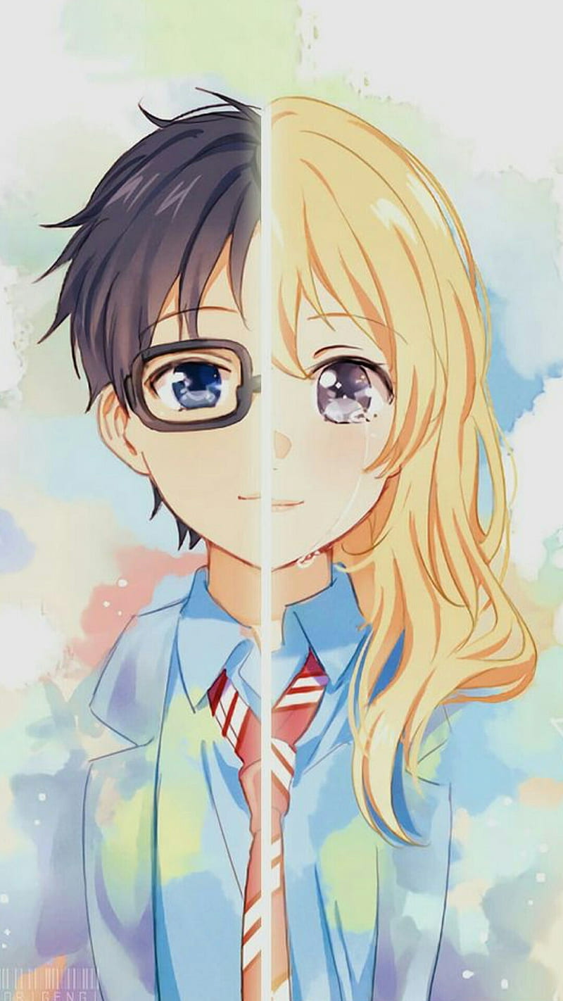 Download 1920x1080 Miyazono Kaori, Shigatsu Wa Kimi No Uso, Smiling,  Feathers, Blonde, Scenic, Stars, Sky Wallpapers for Wid…