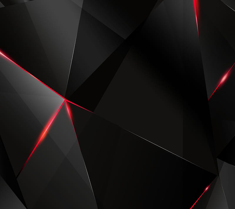 Rojo y negro, 3d, abstracto, forma, triángulo, Fondo de pantalla HD | Peakpx