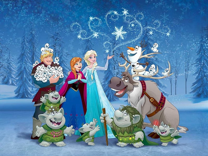 Frozen, snow queen, princess, winter, blue, disney, anna, kristoff, elsa,  iarna, HD wallpaper | Peakpx