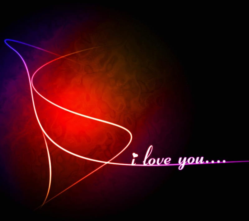 I Love You, abstract, color, desenho, glow, heart, light, red, HD wallpaper  | Peakpx