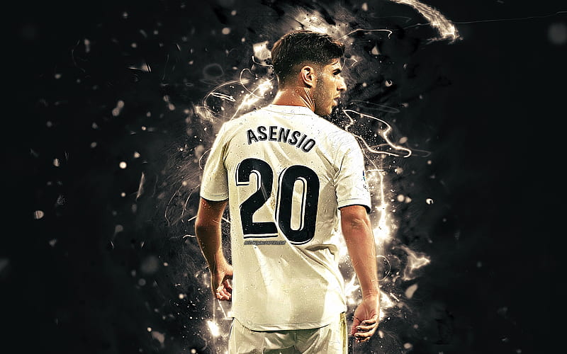 Asensio, midfielder, back view, Galacticos, Real Madrid FC, spanish footballers, La Liga, Marco Asensio, soccer, football, HD wallpaper
