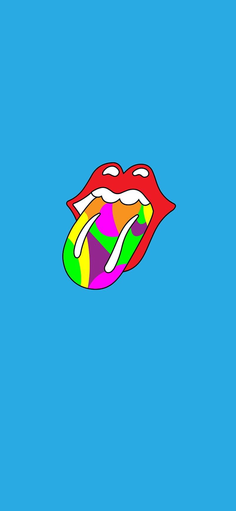 Rolling Stones BL , 2021, colors, crazy, desenho, music, pop, rock, rolling stones, rv6, HD phone wallpaper