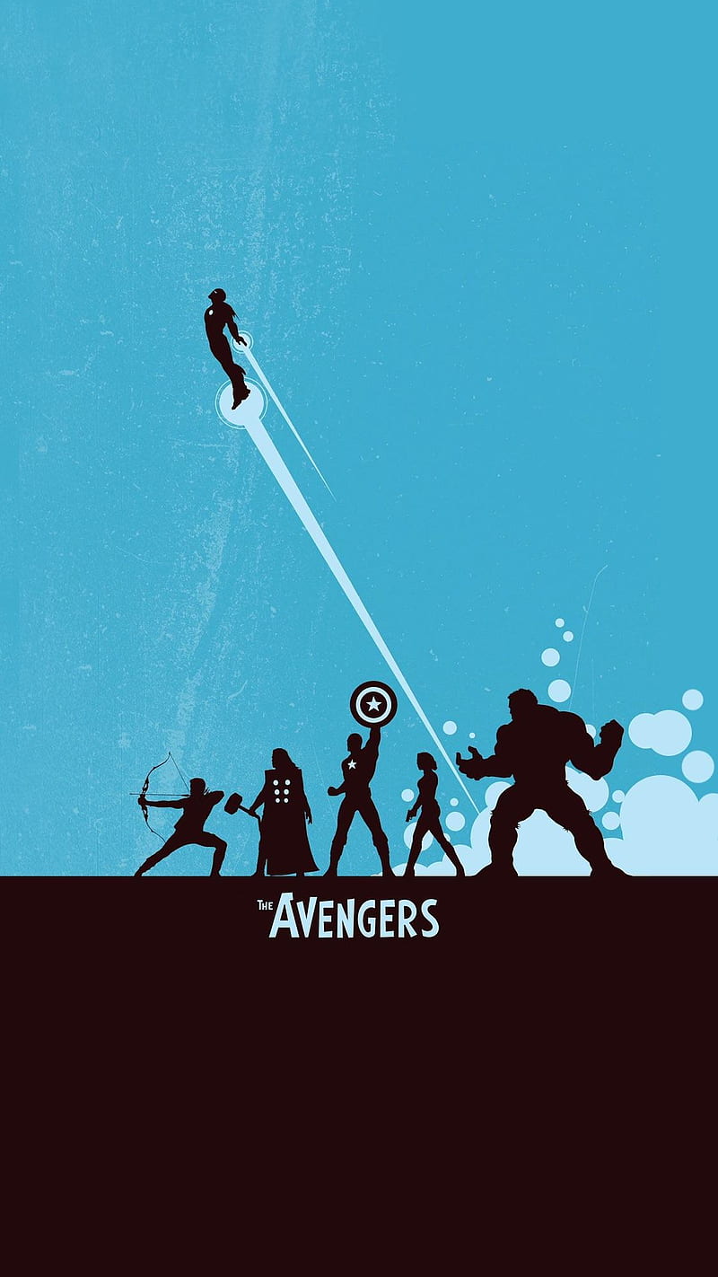 Avengers Shadow Poster , iron man, black, blue, dark, background, marvels, super hero, superhero, the avengers, HD phone wallpaper