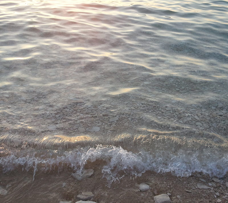 Wave, croatia, little, meer, ocean, sea, stone, sunset, water, welle, HD wallpaper