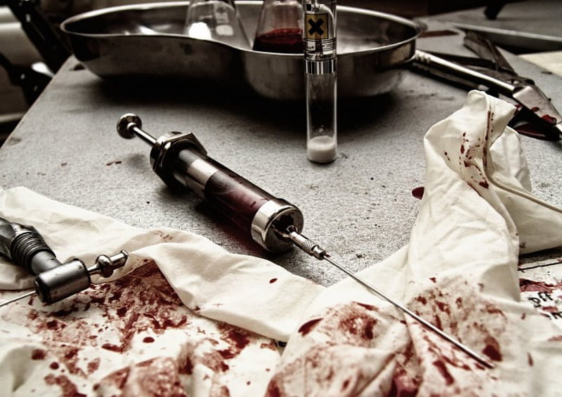 blood, bloody, injection, operation, HD wallpaper