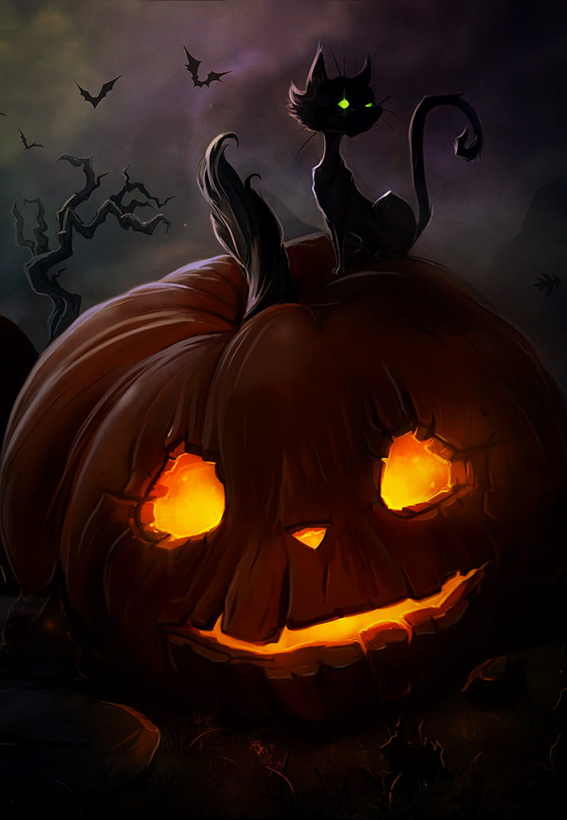 Halloween, scary, theme, pumpkin, HD phone wallpaper | Peakpx