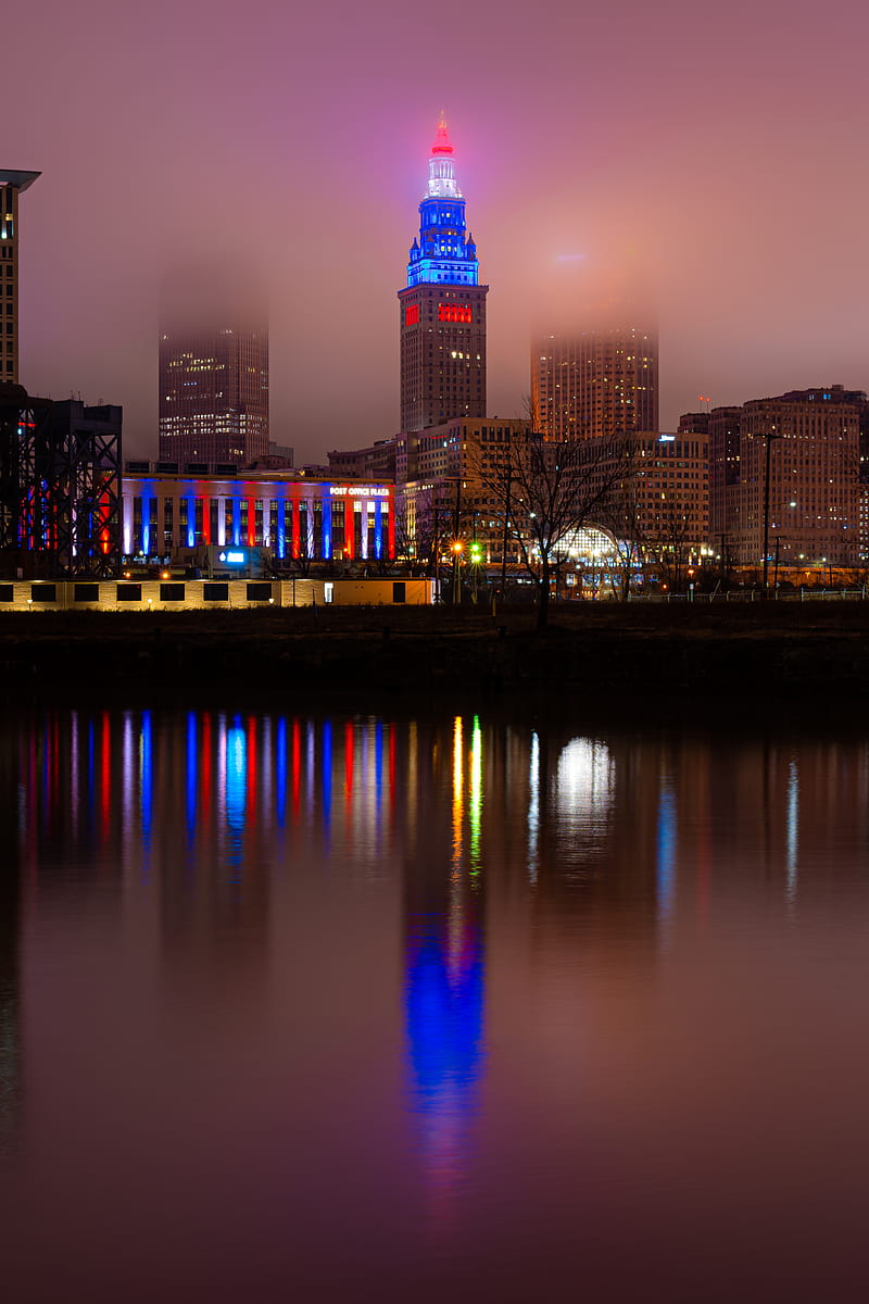 buildings, backlight, city, architecture, night, dark, HD phone wallpaper