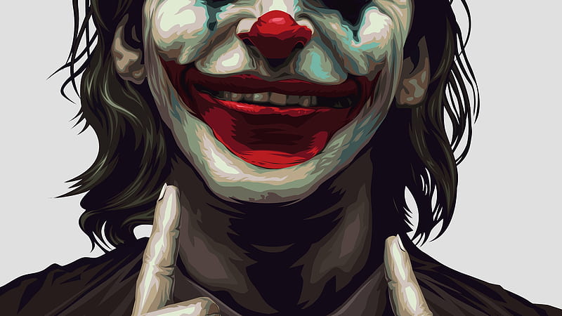 joker 2019, artwork, creepy smile, Movies, HD wallpaper