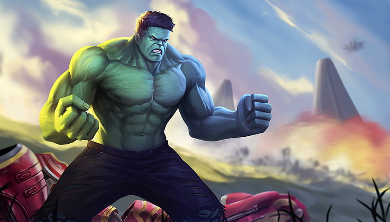 Hulk In Avengers Infinity War Artwork, hulk, avengers-infinity-war, 2018-movies, movies, artwork, artist, digital-art, superheroes, artstation, HD wallpaper