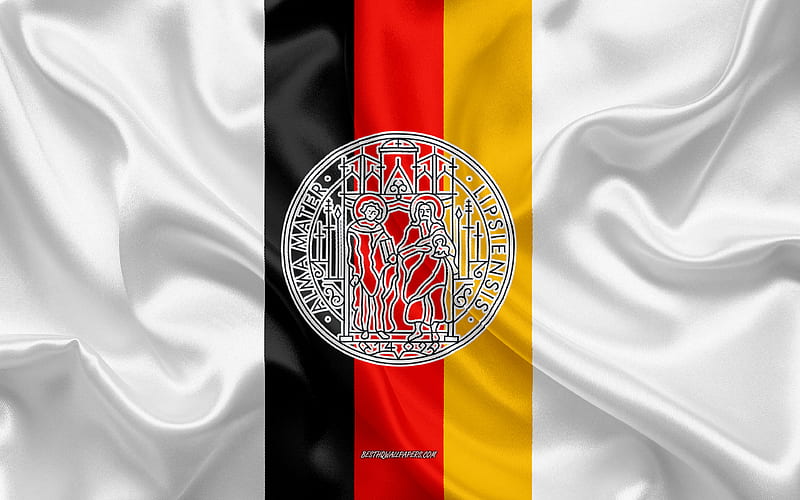 Leipzig University Emblem, German Flag, Leipzig University logo, Leipzig, Germany, Leipzig University, HD wallpaper