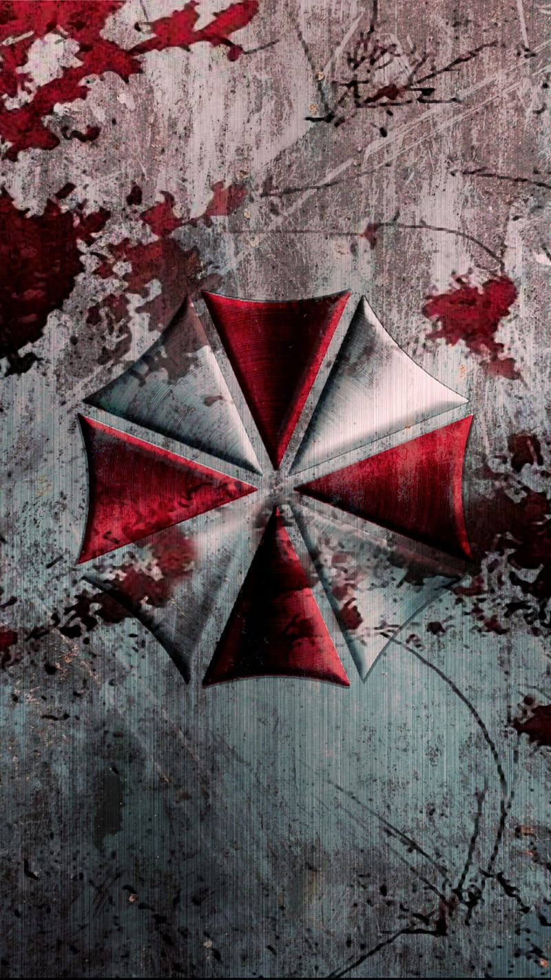 Umbrella Corp, evil, funny, galaxy, playstation, re, red, resident, resident evil, sony, splatter, zombie, HD phone wallpaper