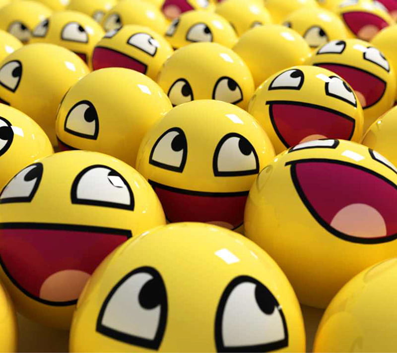 Smiles, happy, smile, smily face, yellow, HD wallpaper