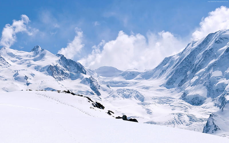 snow, mountains, kitzsteinhorn, kaprun, salzburger land, austria, glacier, HD wallpaper