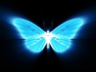 HD blue_neon_butterfly wallpapers | Peakpx