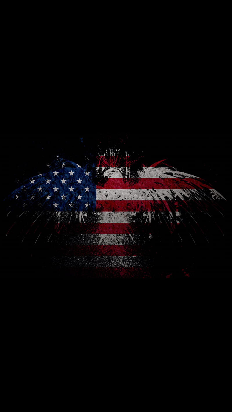 American Flag, abstract, america, eagle, popular, usa, HD phone wallpaper