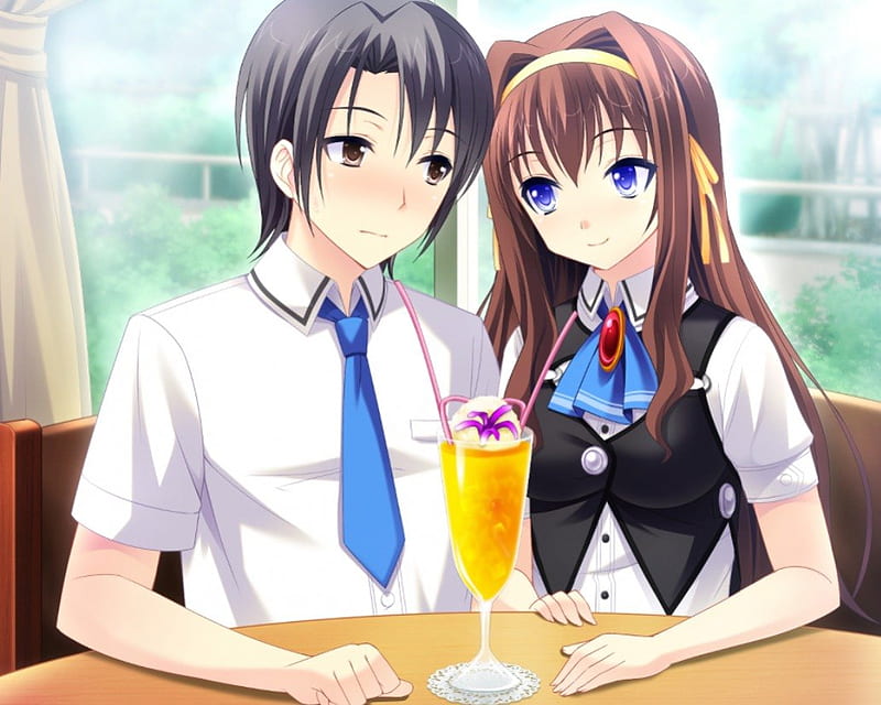 Juice of Love, pretty, guy, straw, sweet, nice, anime, love, handsome, hot,  drink, HD wallpaper | Peakpx