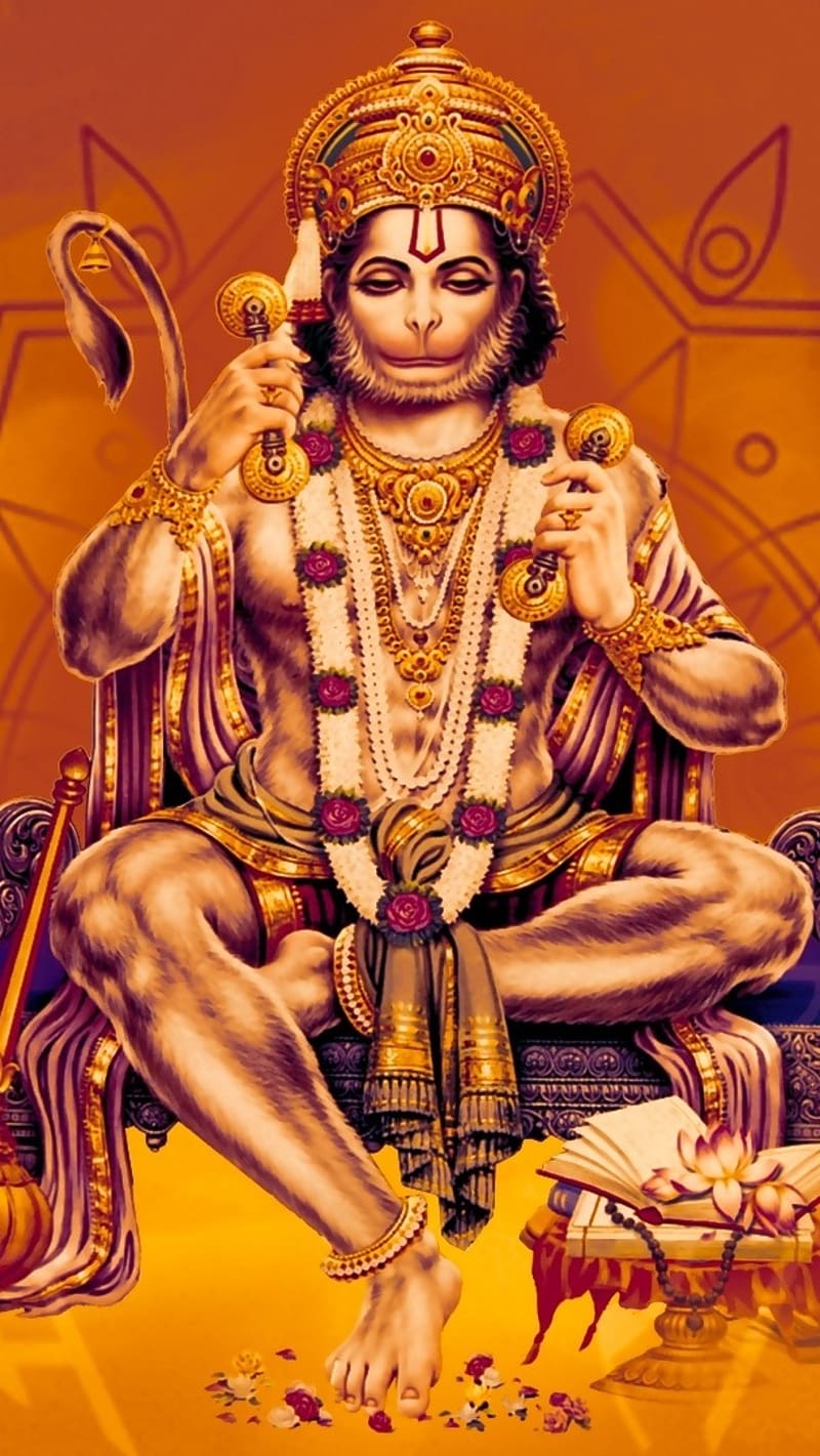 Hanuman Ji In Bhakti, hanuman ji, bhakti, devotional, HD phone wallpaper