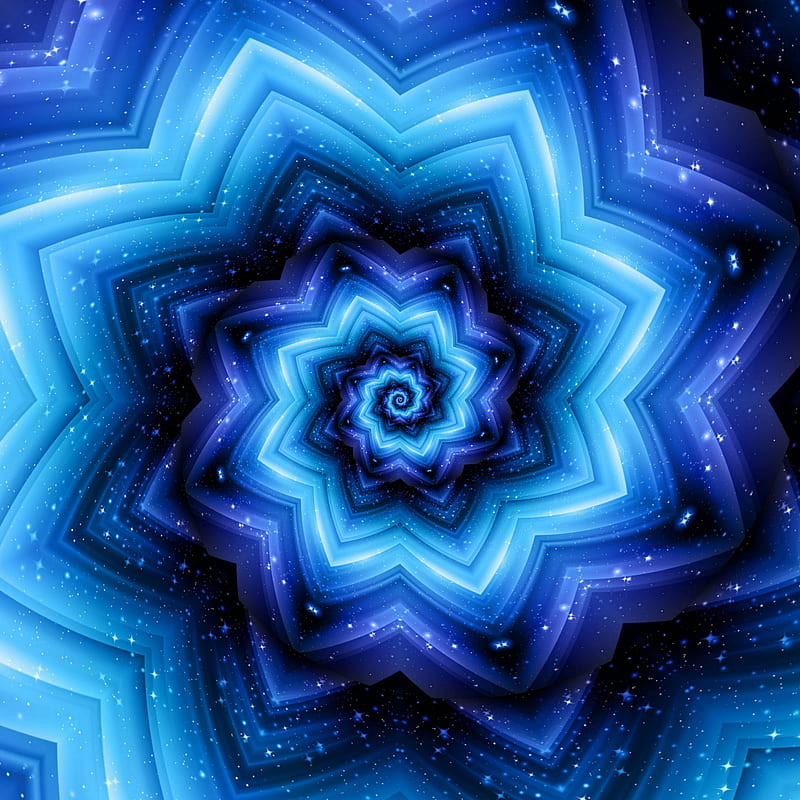 Stars Hypno, chevron, fibonacci, hypno, space, spiral, stars, trippy, tunnel, HD phone wallpaper