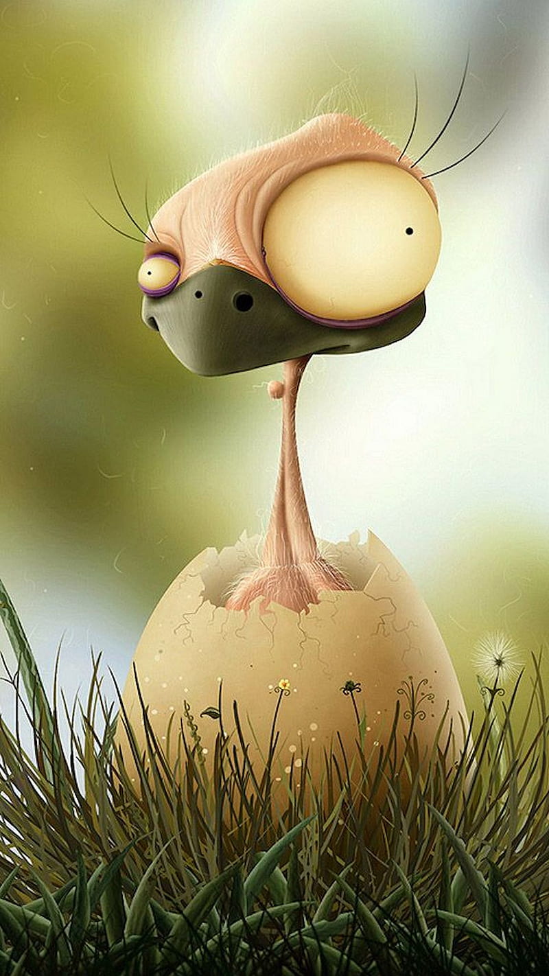 FUNNY chicken, sweets, cute, drawings, ugly, HD phone wallpaper