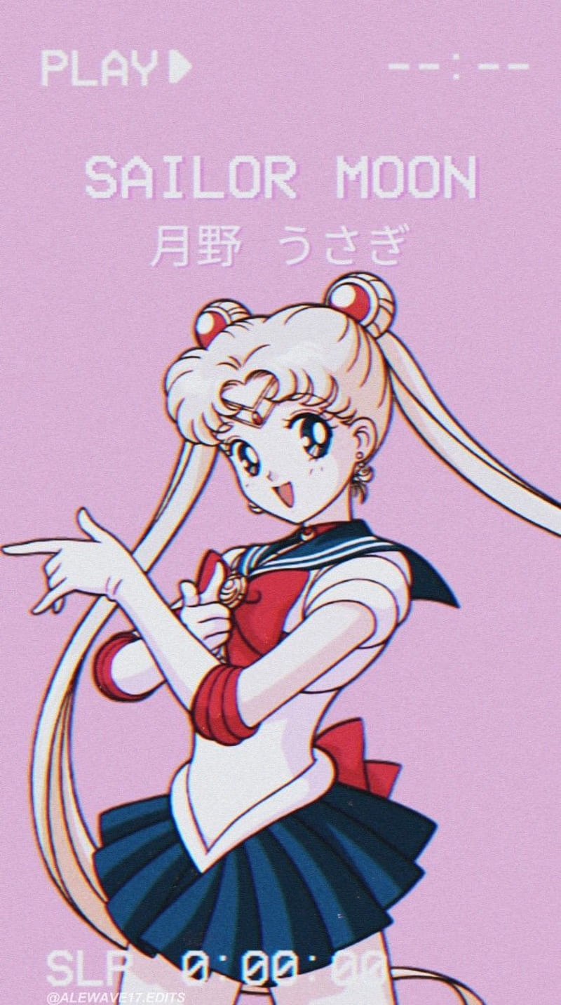 Sailor Moon Aesthetic, pink, Sailor Moon, cute, anime, HD phone wallpaper