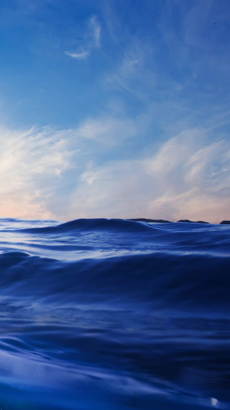 The Deep Blue, deep blue, floating, ocean, sea, sky, water, HD phone wallpaper