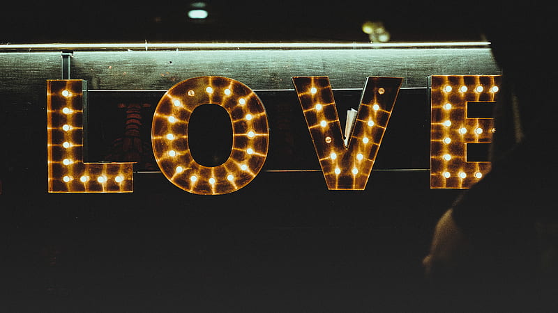 marquee love signage, HD wallpaper