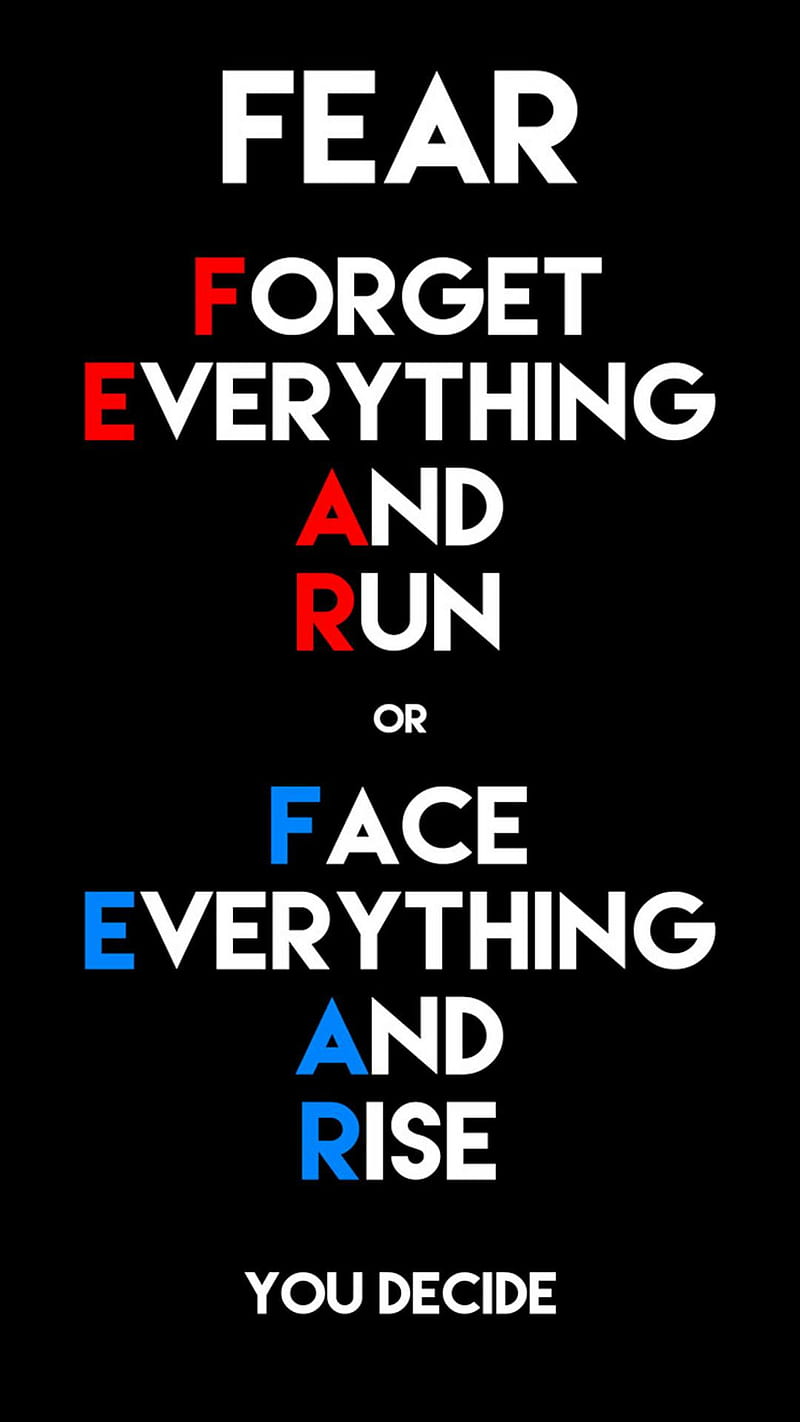Fear, give, life, never, quotes, up, HD phone wallpaper