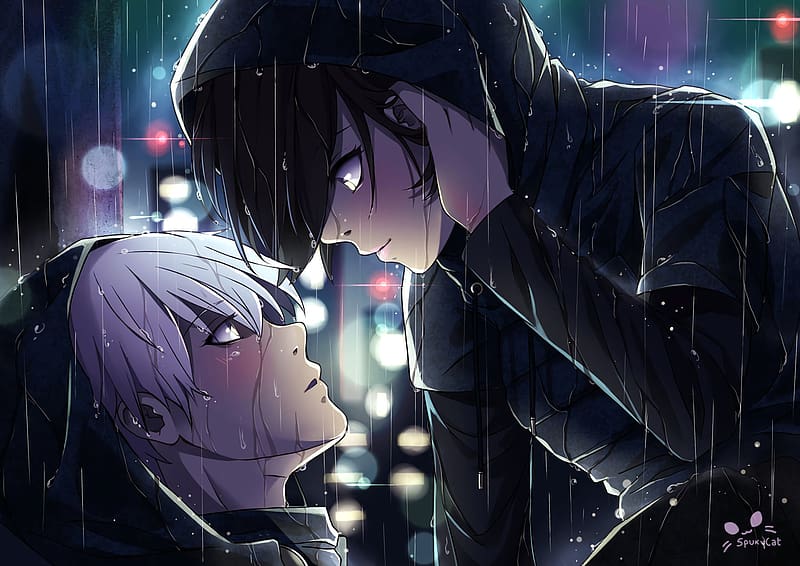 Anime Rain Ken Kaneki Tokyo Ghoul Touka Kirishima Hd Wallpaper