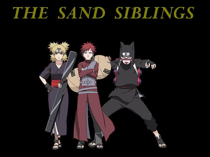 sand siblings, sand, naruto, anime, HD wallpaper