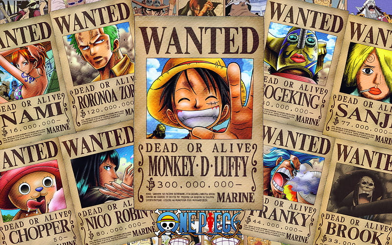 One Piece Wanted Poster One Piece Wallpaper Big Size 42*29cm