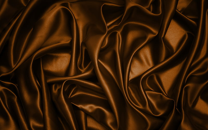 brown silk brown fabric texture, silk, brown backgrounds, brown satin, fabric textures, satin, silk textures, HD wallpaper
