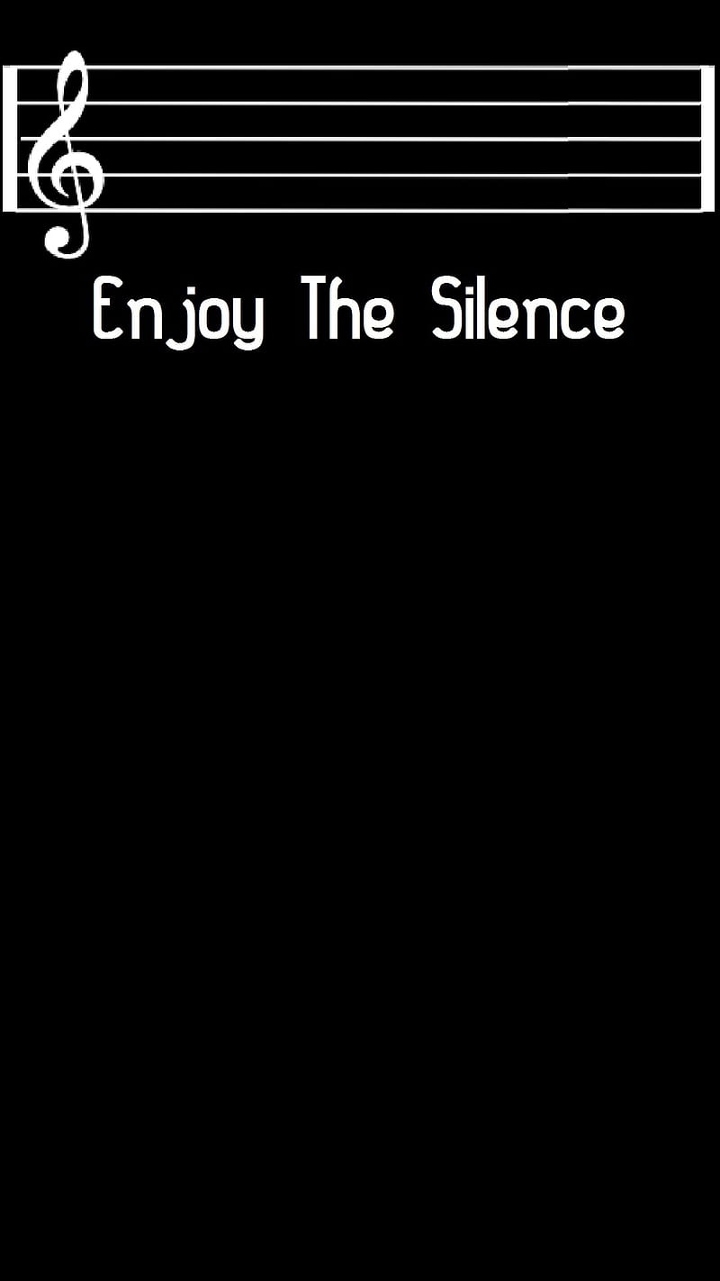 enjoy the silence, lyrics, music, treble clef, HD phone wallpaper