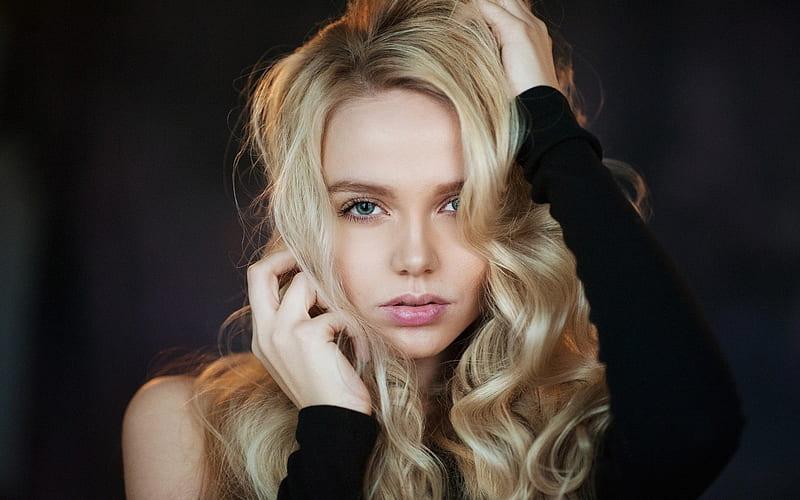 Maria Popova, models, beauty, blonde, HD wallpaper