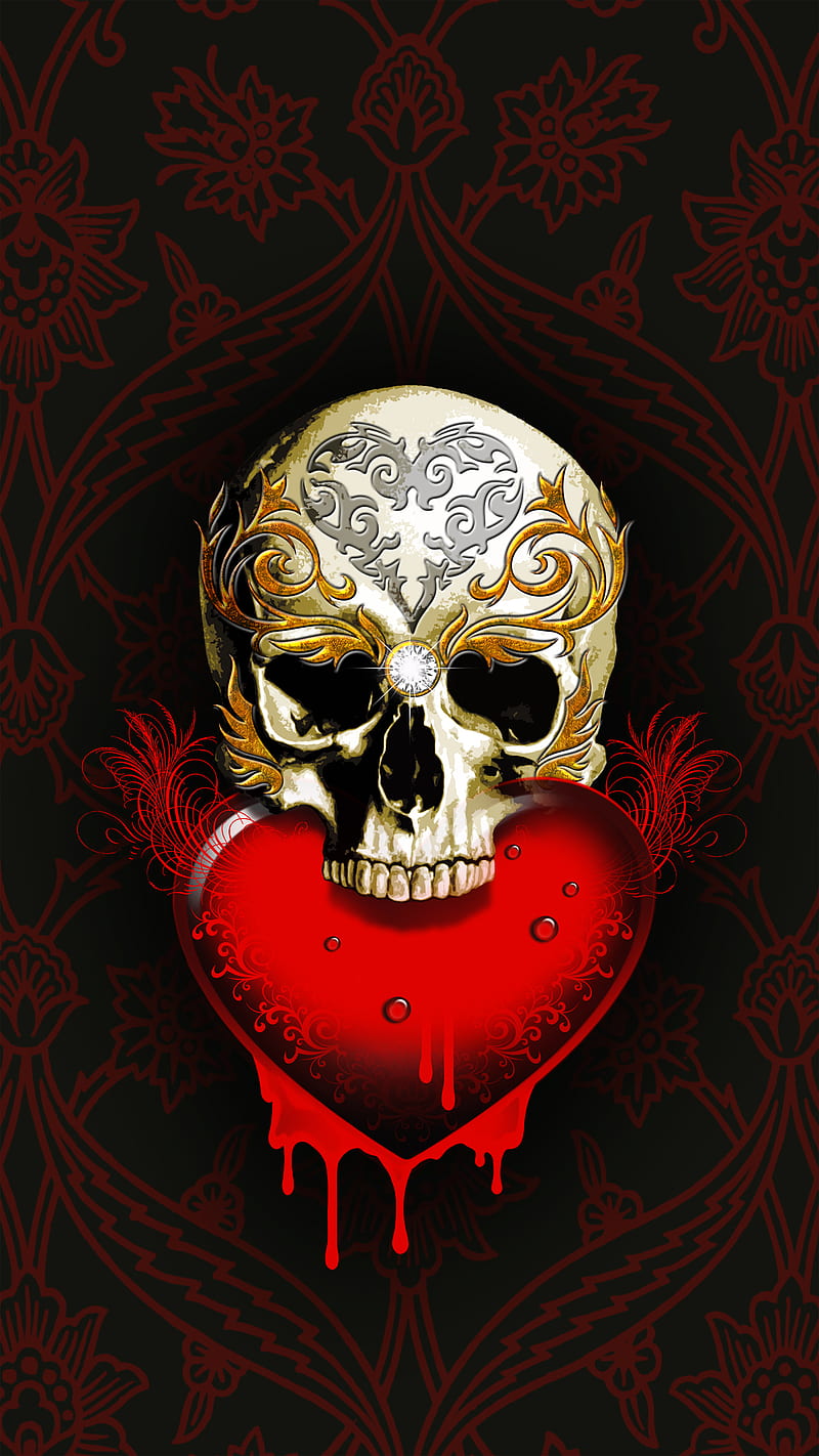 1366x768px, 720P free download | Skull Heart Tattoo, Fenrir, HD phone ...