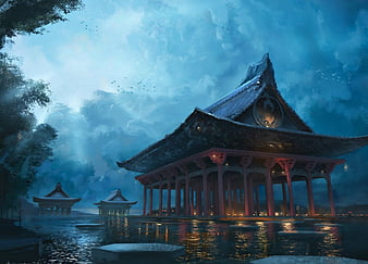 Chinese temple wallpaper - Fantasy wallpapers - #22301