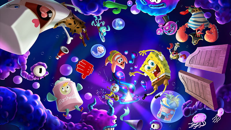Video Game, SpongeBob SquarePants: The Cosmic Shake, SpongeBob SquarePants , Patrick Star, HD wallpaper